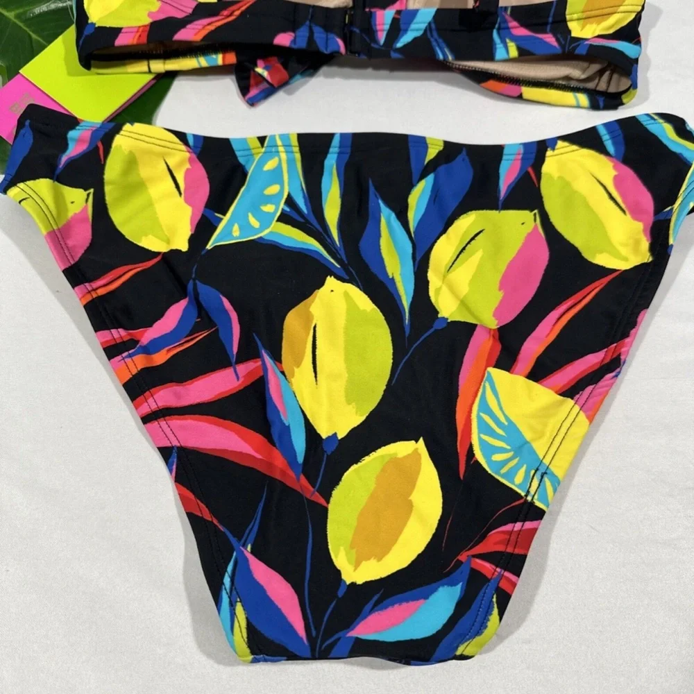 NWT $45‎ Tabitha Brown Target in Lemon- Tie Top [ S ] + Bikini Bottom [ M ]
